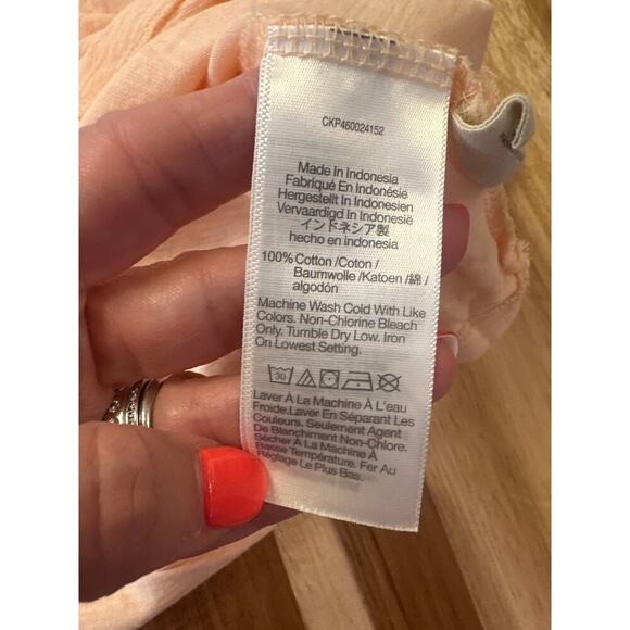 Madewell VNeck T-shirt Peach colored Women’s Xsmall - Picture 3 of 4